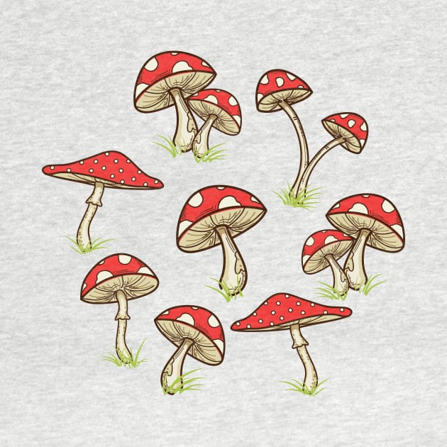 Speckled Mushroom Pattern by Jonathan Wightman